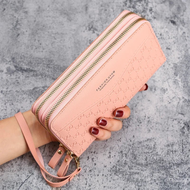 2024 New Ladies Long Zipper Wallet - Fashion Embossed Design - dellidu.com - pink - 2024 New Ladies Long Zipper Wallet - Fashion Embossed Design - 2024 New Ladies Long Zipper Wallet - Fashion Embossed Design - 14:1052#pink - dellidu.com