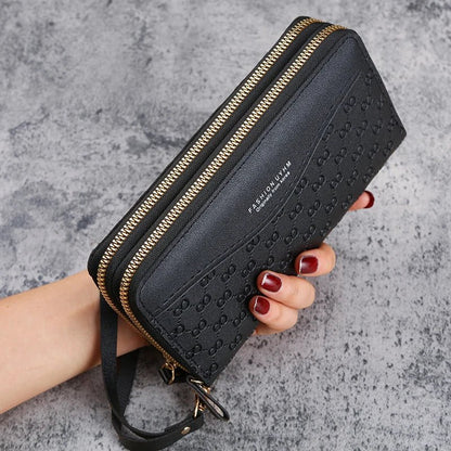 2024 New Ladies Long Zipper Wallet - Fashion Embossed Design - dellidu.com - black - 2024 New Ladies Long Zipper Wallet - Fashion Embossed Design - 2024 New Ladies Long Zipper Wallet - Fashion Embossed Design - 14:193#black - dellidu.com