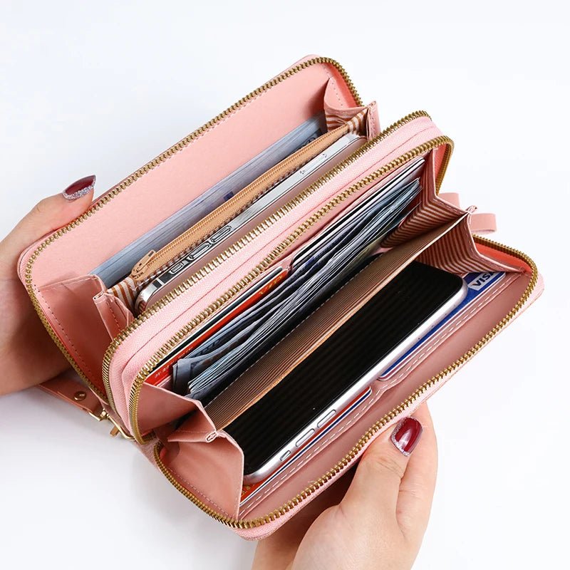 2024 New Ladies Long Zipper Wallet - Fashion Embossed Design - dellidu.com - pink - 2024 New Ladies Long Zipper Wallet - Fashion Embossed Design - 2024 New Ladies Long Zipper Wallet - Fashion Embossed Design - 14:1052#pink - dellidu.com