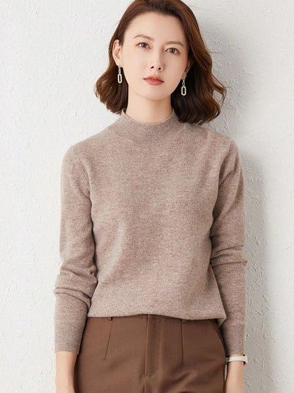 2024 Women’s Cashmere Mock Neck Sweater - Plus Size - dellidu.com - Brown - 2024 Women’s Cashmere Mock Neck Sweater - Plus Size - One Size - 2024 Women’s Cashmere Mock Neck Sweater - Plus Size - 14:365458#Brown;5:200003528 - dellidu.com