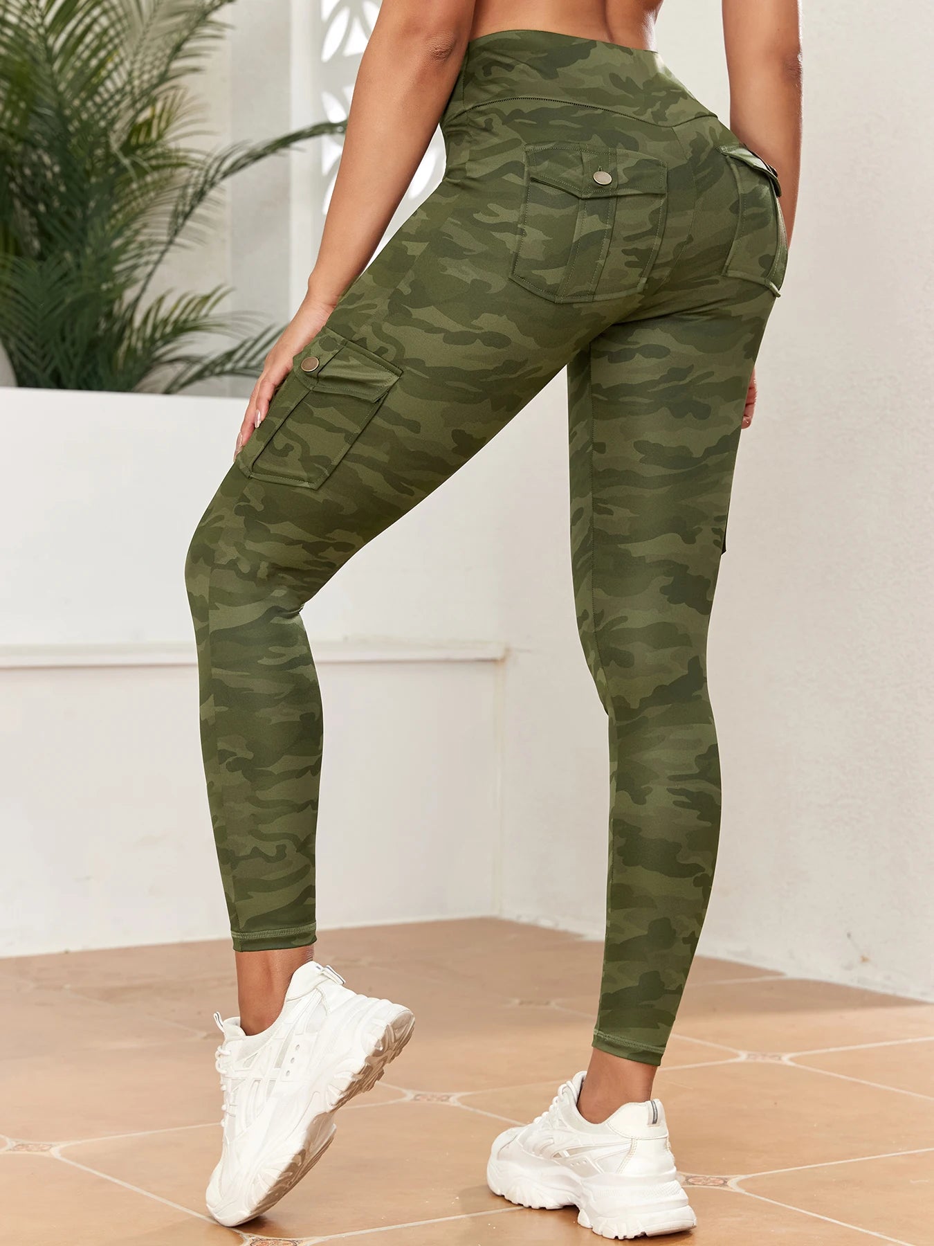 2024 Women's High Waist Camouflage Gym Leggings - dellidu.com - Olive Green - 2024 Women's High Waist Camouflage Gym Leggings - M - 2024 Women's High Waist Camouflage Gym Leggings - 14:193#Olive Green;5:361386 - dellidu.com