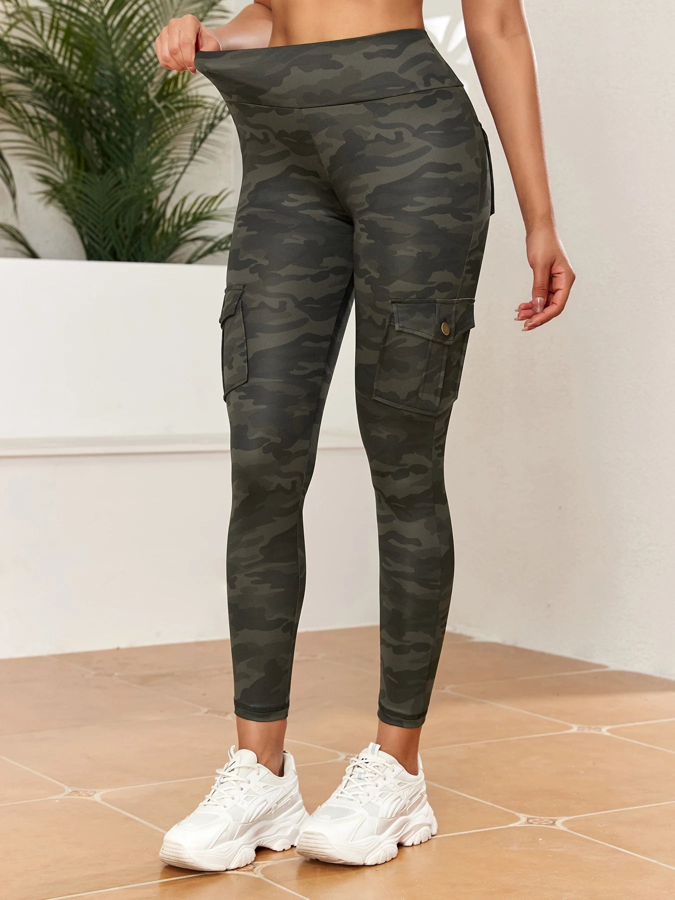 2024 Women's High Waist Camouflage Gym Leggings - dellidu.com - Dark Grey - 2024 Women's High Waist Camouflage Gym Leggings - M - 2024 Women's High Waist Camouflage Gym Leggings - 14:771#Dark Grey;5:361386 - dellidu.com