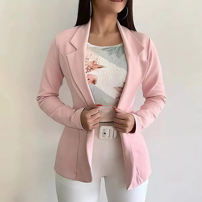 2024 Women's Slim Fit Lapel Long Sleeve Street Coat - dellidu.com - Pink - 2024 Women's Slim Fit Lapel Long Sleeve Street Coat - XL - 2024 Women's Slim Fit Lapel Long Sleeve Street Coat - 14:1052;5:100014065 - dellidu.com