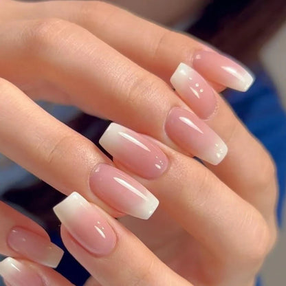 24 Pcs Pink Gradient Glossy Ballerina Press On Nails - dellidu.com - Pink9 - 24 Pcs Pink Gradient Glossy Ballerina Press On Nails - 24 Pcs Pink Gradient Glossy Ballerina Press On Nails - 14:350853#Pink9 - dellidu.com