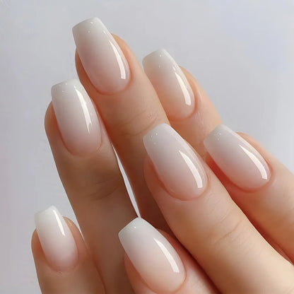 24 Pcs Pink Gradient Glossy Ballerina Press On Nails - dellidu.com - White - 24 Pcs Pink Gradient Glossy Ballerina Press On Nails - 24 Pcs Pink Gradient Glossy Ballerina Press On Nails - 14:29#White - dellidu.com