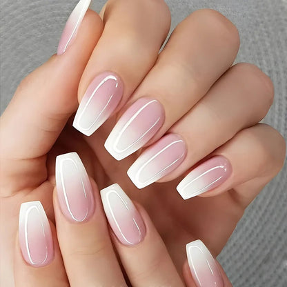 24 Pcs Pink Gradient Glossy Ballerina Press On Nails - dellidu.com - Pink1 - 24 Pcs Pink Gradient Glossy Ballerina Press On Nails - 24 Pcs Pink Gradient Glossy Ballerina Press On Nails - 14:200002130#Pink1 - dellidu.com