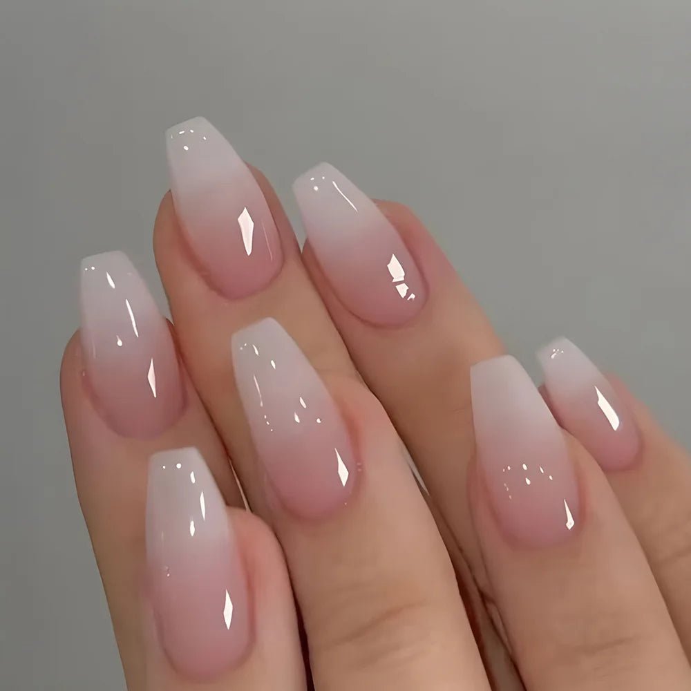 24 Pcs Pink Gradient Glossy Ballerina Press On Nails - dellidu.com - Light Pink - 24 Pcs Pink Gradient Glossy Ballerina Press On Nails - 24 Pcs Pink Gradient Glossy Ballerina Press On Nails - 14:201671809#Light Pink - dellidu.com