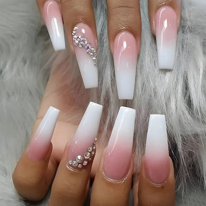 24 Pcs Pink Gradient Glossy Ballerina Press On Nails - dellidu.com - Pink15 - 24 Pcs Pink Gradient Glossy Ballerina Press On Nails - 24 Pcs Pink Gradient Glossy Ballerina Press On Nails - 14:201659811#Pink15 - dellidu.com