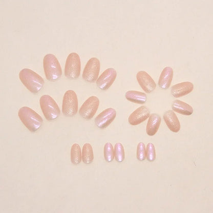 24 PCs Short French Minimalist Glitter Nails Set - dellidu.com - QH - Z974 - 24 PCs Short French Minimalist Glitter Nails Set - 24 PCs Short French Minimalist Glitter Nails Set - 14:1052#QH - Z974 - dellidu.com