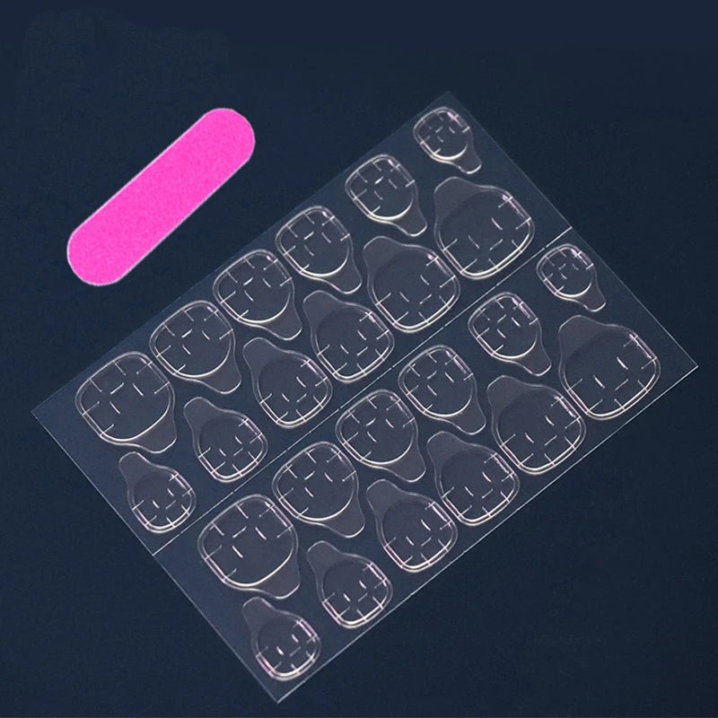 24 PCs Short French Minimalist Smudged Nails Set - dellidu.com - QHR617 - 24 PCs Short French Minimalist Smudged Nails Set - 24 PCs Short French Minimalist Smudged Nails Set - 14:200003699#QHR617 - dellidu.com