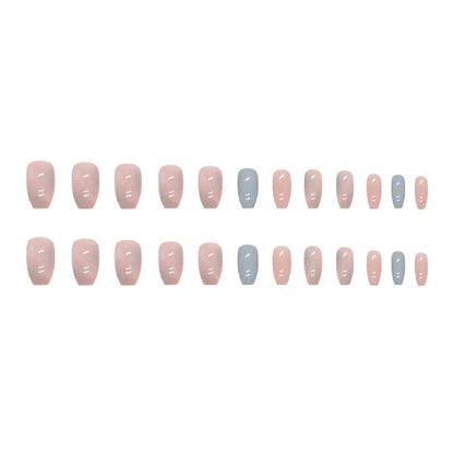 24 PCs Short French Smudged Nails Set with Jelly Gel & Nail File - dellidu.com - QHW998 - 24 PCs Short French Smudged Nails Set with Jelly Gel & Nail File - 24 PCs Short French Smudged Nails Set with Jelly Gel & Nail File - 14:200003699#QHW998 - dellidu.com