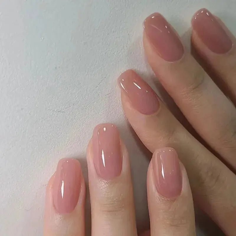 24 PCs Short French Solid Minimalist Nails Set - dellidu.com - QHCF013 - 24 PCs Short French Solid Minimalist Nails Set - 24 PCs Short French Solid Minimalist Nails Set - 14:201671809#QHCF013 - dellidu.com