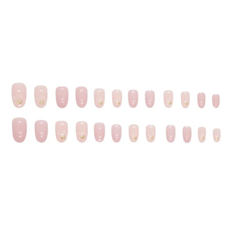 24 Pieces Pink Gentle Flowing Sand Flower Fake Nails - dellidu.com - QHW1014 - 24 Pieces Pink Gentle Flowing Sand Flower Fake Nails - 24 Pieces Pink Gentle Flowing Sand Flower Fake Nails - 14:200003699#QHW1014 - dellidu.com