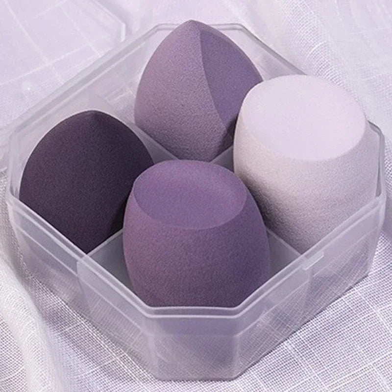 4Pcs Makeup Sponge Blender Set - Cosmetic Puff for Foundation - dellidu.com - Purple with Box - 4Pcs Makeup Sponge Blender Set - Cosmetic Puff for Foundation - 4Pcs Makeup Sponge Blender Set - Cosmetic Puff for Foundation - 14:173#Purple with Box - dellidu.com