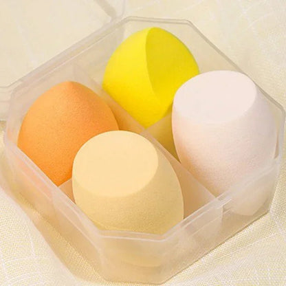 4Pcs Makeup Sponge Blender Set - Cosmetic Puff for Foundation - dellidu.com - Yellow with Box - 4Pcs Makeup Sponge Blender Set - Cosmetic Puff for Foundation - 4Pcs Makeup Sponge Blender Set - Cosmetic Puff for Foundation - 14:175#Yellow with Box - dellidu.com