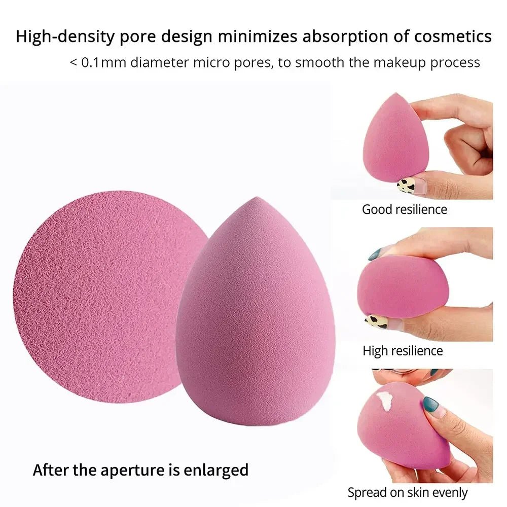 4Pcs Makeup Sponge Blender Set - Cosmetic Puff for Foundation - dellidu.com - Pink no box - 4Pcs Makeup Sponge Blender Set - Cosmetic Puff for Foundation - 4Pcs Makeup Sponge Blender Set - Cosmetic Puff for Foundation - 14:1052#Pink no box - dellidu.com