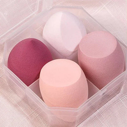 4Pcs Makeup Sponge Blender Set - Cosmetic Puff for Foundation - dellidu.com - Pink with Box - 4Pcs Makeup Sponge Blender Set - Cosmetic Puff for Foundation - 4Pcs Makeup Sponge Blender Set - Cosmetic Puff for Foundation - 14:496#Pink with Box - dellidu.com