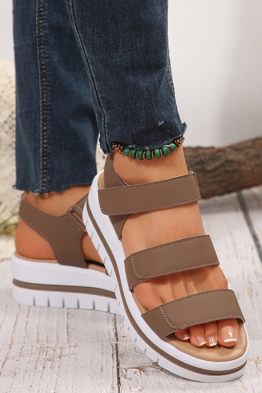 Camel Hollow Out Buckle PU Leather Platform Sandals - dellidu.com - Sandals - 905780099445 - Camel - Camel Hollow Out Buckle PU Leather Platform Sandals - 37 - Camel Hollow Out Buckle PU Leather Platform Sandals - BH023689 - P1016 - 37 - Shewin