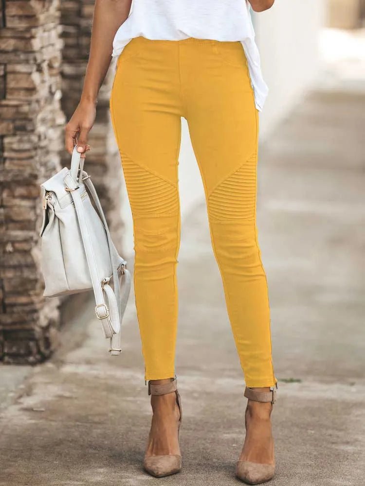 Chic High - Waisted Gray Pencil Pants for Women - dellidu.com - green - Chic High - Waisted Gray Pencil Pants for Women - XL - Chic High - Waisted Gray Pencil Pants for Women - 14:175#green;5:100014065 - dellidu.com