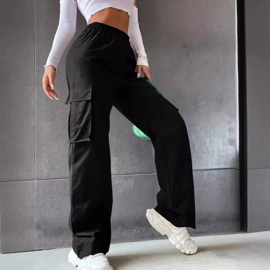 Chic Women’s Baggy Joggers - High Waist Cargo Pants - dellidu.com - black - Chic Women’s Baggy Joggers - High Waist Cargo Pants - S - Chic Women’s Baggy Joggers - High Waist Cargo Pants - 14:193;5:100014064 - dellidu.com