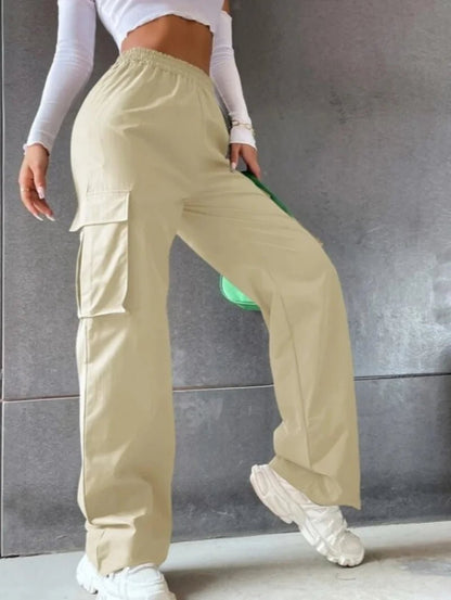 Chic Women’s Baggy Joggers - High Waist Cargo Pants - dellidu.com - Beige - Chic Women’s Baggy Joggers - High Waist Cargo Pants - S - Chic Women’s Baggy Joggers - High Waist Cargo Pants - 14:771;5:100014064 - dellidu.com