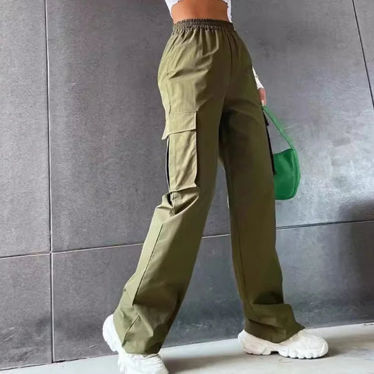 Chic Women’s Baggy Joggers - High Waist Cargo Pants - dellidu.com - army green - Chic Women’s Baggy Joggers - High Waist Cargo Pants - XXXL - Chic Women’s Baggy Joggers - High Waist Cargo Pants - 14:200004889;5:4183 - dellidu.com