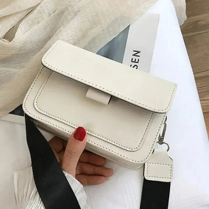 Classic Designer PU Leather Crossbody Bag for Women - dellidu.com - WHITE - Classic Designer PU Leather Crossbody Bag for Women - Classic Designer PU Leather Crossbody Bag for Women - 14:29 - dellidu.com