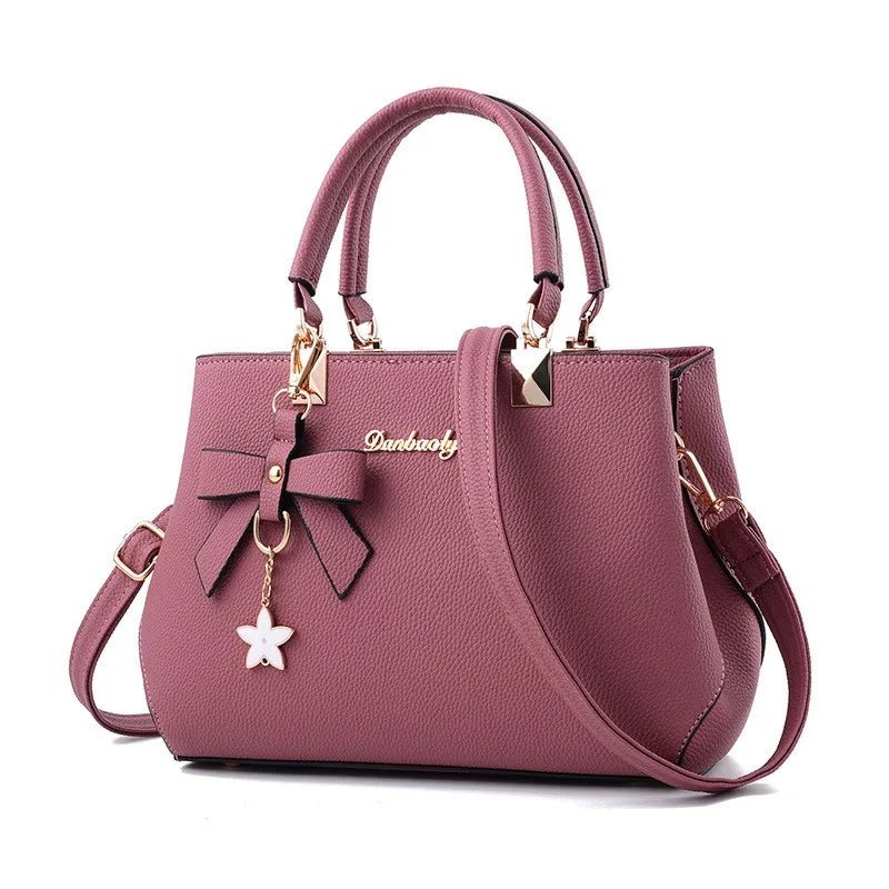 Classic Elegant Handbag - Women's Top Handle Satchel Bag - dellidu.com - Pink - Classic Elegant Handbag - Women's Top Handle Satchel Bag - Classic Elegant Handbag - Women's Top Handle Satchel Bag - 14:1052 - dellidu.com