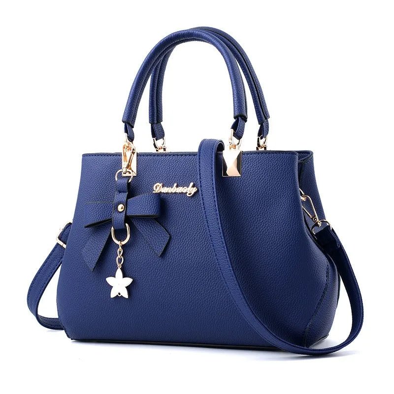 Classic Elegant Handbag - Women's Top Handle Satchel Bag - dellidu.com - Blue - Classic Elegant Handbag - Women's Top Handle Satchel Bag - Classic Elegant Handbag - Women's Top Handle Satchel Bag - 14:173 - dellidu.com