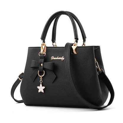 Classic Elegant Handbag - Women's Top Handle Satchel Bag - dellidu.com - black - Classic Elegant Handbag - Women's Top Handle Satchel Bag - Classic Elegant Handbag - Women's Top Handle Satchel Bag - 14:193 - dellidu.com