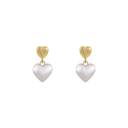 Double Love Frosted Heart Stud Earrings for Women - dellidu.com - 0 - A1420 Gold - Double Love Frosted Heart Stud Earrings for Women - Double Love Frosted Heart Stud Earrings for Women - CJLX227441801AZ - null