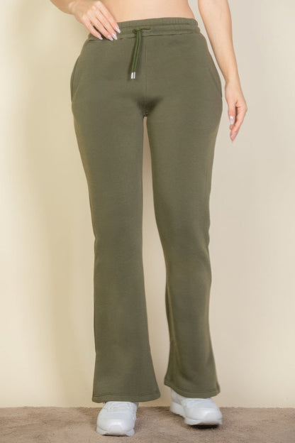 Drawstring Waist Slant Pocket Sweatpants - dellidu.com - Olive - product image - S - product image - wh2000636.S.Olive - dellidu.com