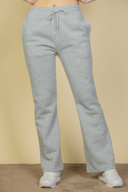 Drawstring Waist Slant Pocket Sweatpants - dellidu.com - Heather gray - product image - S - product image - wh2000636.S.Heather.Gray - dellidu.com