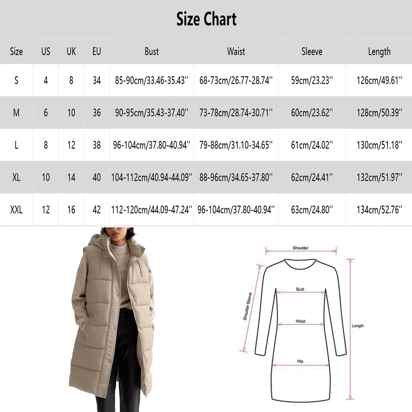 Elegant Women's Mid Length Puffer Waistcoat with Hood - dellidu.com - Brown - Elegant Women's Mid Length Puffer Waistcoat with Hood - M - United States - Elegant Women's Mid Length Puffer Waistcoat with Hood - 14:10#Brown;200007763:201336106;5:361386 - dellidu.com