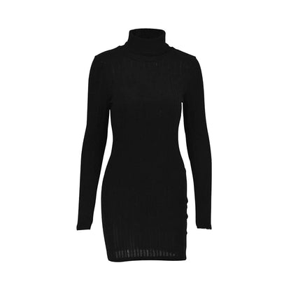 Elegant Women's Turtleneck Mini Dress - Autumn/Winter - dellidu.com - Red - Elegant Women's Turtleneck Mini Dress - Autumn/Winter - L - Elegant Women's Turtleneck Mini Dress - Autumn/Winter - 14:10#Red;5:361385 - dellidu.com