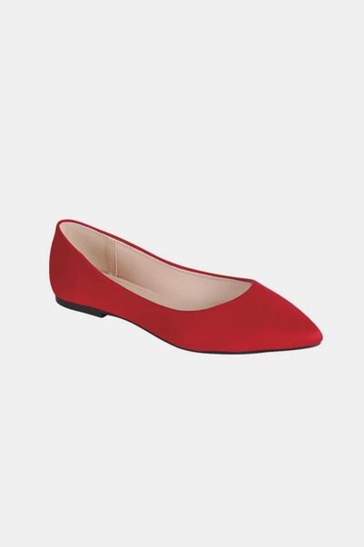 Forever Link Pointy Toe Slip - On Flat Loafers - dellidu.com - 100600304761549 - Red - b20bc987 - 0058 - 44ad - 869f - 833bfc9ea104 - Min - 6 - b20bc987 - 0058 - 44ad - 869f - 833bfc9ea104 - Min - 100600304761549 - Trendsi