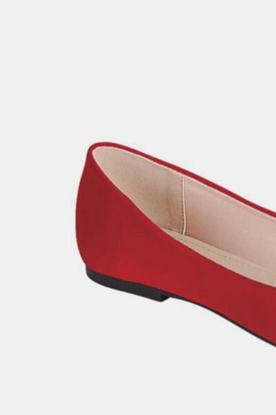 Forever Link Pointy Toe Slip - On Flat Loafers - dellidu.com - 100600304761549 - Red - d7185612 - 9bfb - 4c8c - b40b - 9e2c6cba27ce - Min - 6 - d7185612 - 9bfb - 4c8c - b40b - 9e2c6cba27ce - Min - 100600304761549 - Trendsi