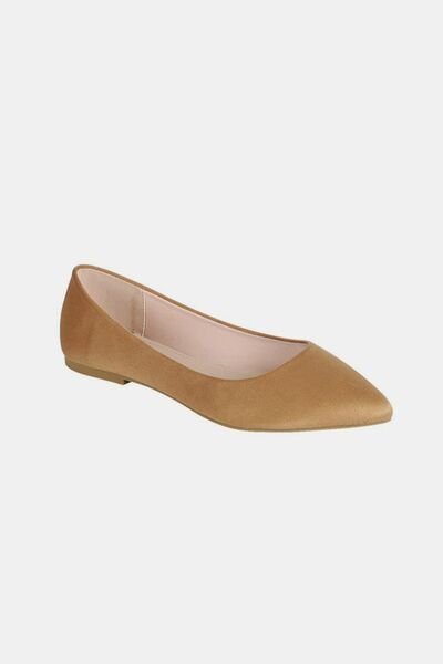 Forever Link Pointy Toe Slip - On Flats - dellidu.com - 100600444007645 - Tan - f3836829 - 5794 - 45f1 - 9966 - 72107e8f1b02 - Min - 9 - f3836829 - 5794 - 45f1 - 9966 - 72107e8f1b02 - Min - 100600444007645 - Trendsi