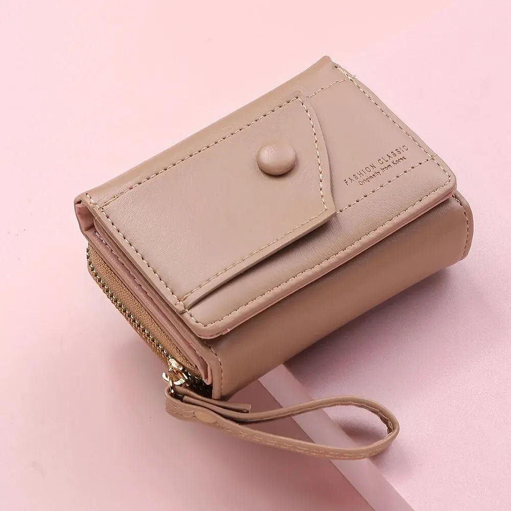 Four Seasons Women's Short Zipper Wallet - Versatile Handheld Bag - dellidu.com - L087 - Khaki - Four Seasons Women's Short Zipper Wallet - Versatile Handheld Bag - Four Seasons Women's Short Zipper Wallet - Versatile Handheld Bag - 14:200001438#L087 - Khaki - dellidu.com