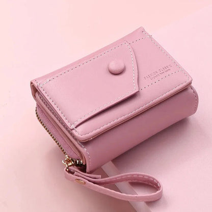 Four Seasons Women's Short Zipper Wallet - Versatile Handheld Bag - dellidu.com - L087 - Pink - Four Seasons Women's Short Zipper Wallet - Versatile Handheld Bag - Four Seasons Women's Short Zipper Wallet - Versatile Handheld Bag - 14:1052#L087 - Pink - dellidu.com