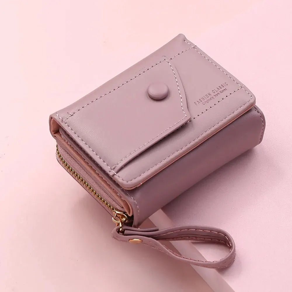 Four Seasons Women's Short Zipper Wallet - Versatile Handheld Bag - dellidu.com - L087 - Purple - Four Seasons Women's Short Zipper Wallet - Versatile Handheld Bag - Four Seasons Women's Short Zipper Wallet - Versatile Handheld Bag - 14:496#L087 - Purple - dellidu.com