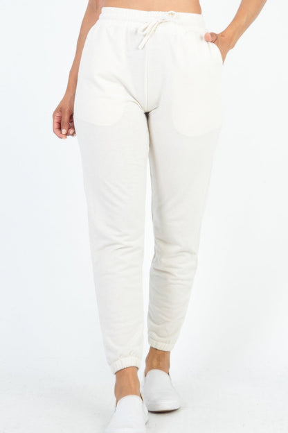 French Terry Jogger Pants - Comfort & Style - dellidu.com - Beige - product image - S - product image - wh2000659.S.Beige - dellidu.com