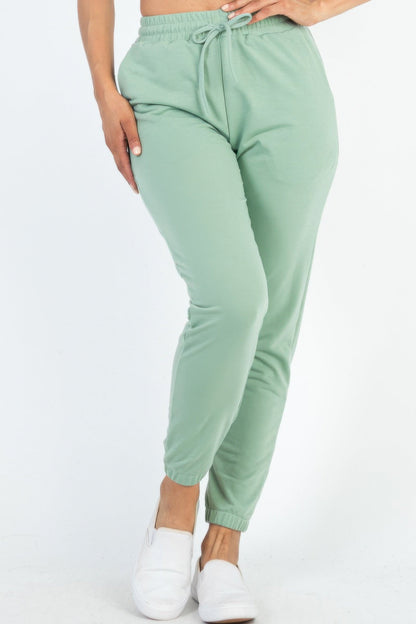 French Terry Jogger Pants - Comfort & Style - dellidu.com - Green bay - product image - S - product image - wh2000659.S.Green.Bay - dellidu.com