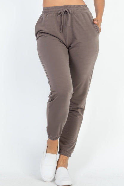 French Terry Jogger Pants - Comfort & Style - dellidu.com - Taupe - product image - S - product image - wh2000659.S.Taupe - dellidu.com