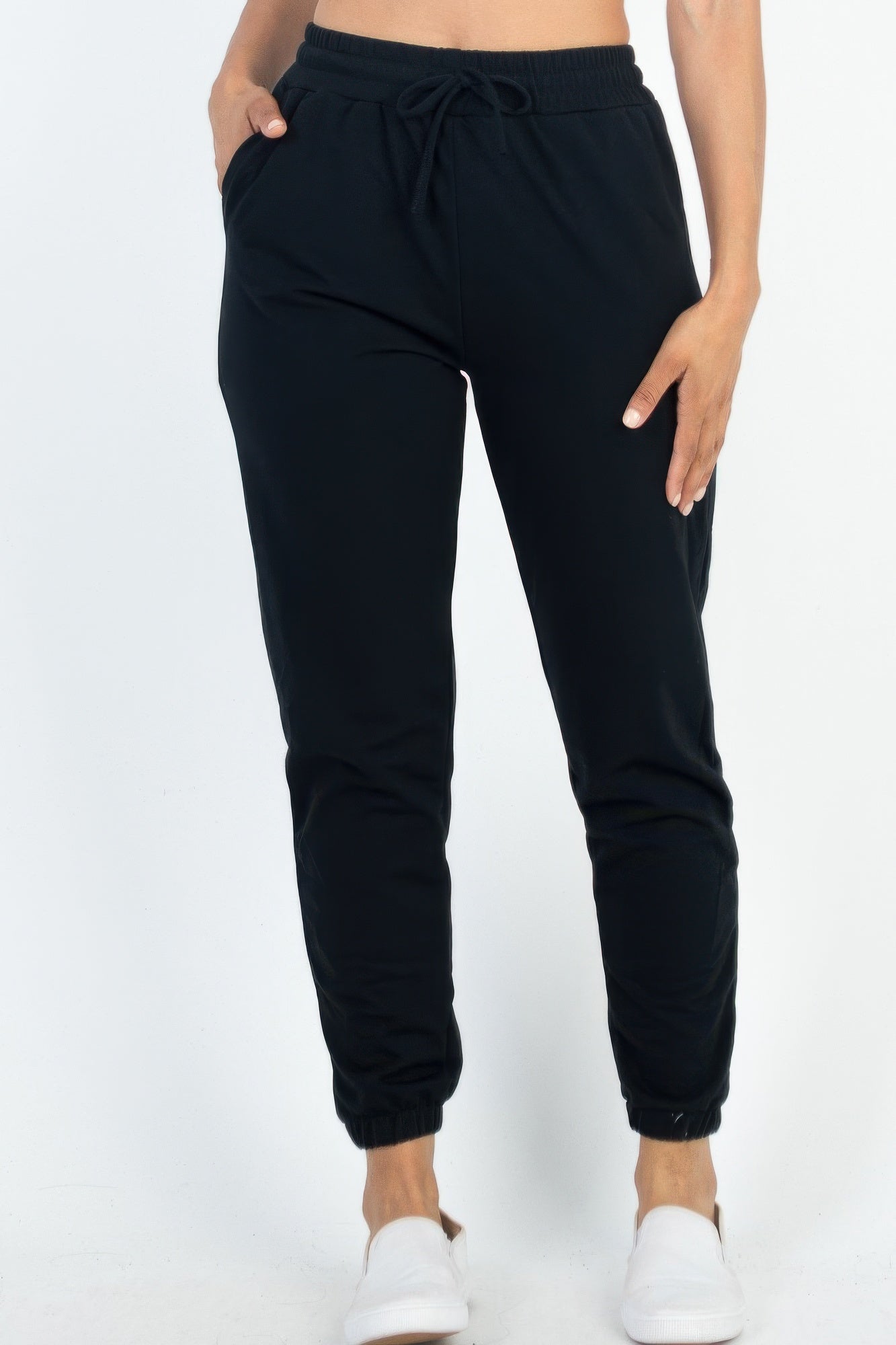 French Terry Jogger Pants - Comfort & Style - dellidu.com - Black - product image - S - product image - wh2000659.S.Black - dellidu.com