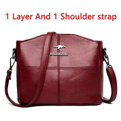 Genuine Leather Luxury Handbags for Women - Crossbody & Shoulder - dellidu.com - 1 Layer Burgundy - Genuine Leather Luxury Handbags for Women - Crossbody & Shoulder - Genuine Leather Luxury Handbags for Women - Crossbody & Shoulder - 14:200004889#1 Layer Burgundy - dellidu.com