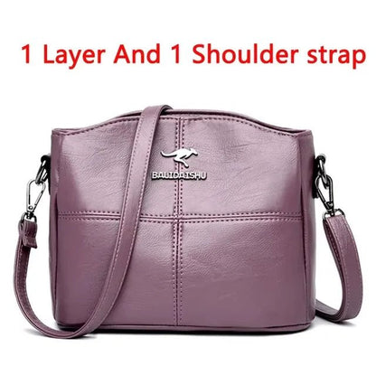 Genuine Leather Luxury Handbags for Women - Crossbody & Shoulder - dellidu.com - 1 Layer Purple - Genuine Leather Luxury Handbags for Women - Crossbody & Shoulder - Genuine Leather Luxury Handbags for Women - Crossbody & Shoulder - 14:200001438#1 Layer Purple - dellidu.com