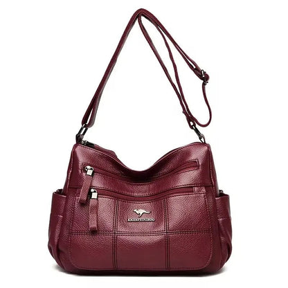 Genuine Leather Luxury Handbags for Women - Crossbody & Shoulder - dellidu.com - Burgundy - Genuine Leather Luxury Handbags for Women - Crossbody & Shoulder - Genuine Leather Luxury Handbags for Women - Crossbody & Shoulder - 14:193#Burgundy - dellidu.com