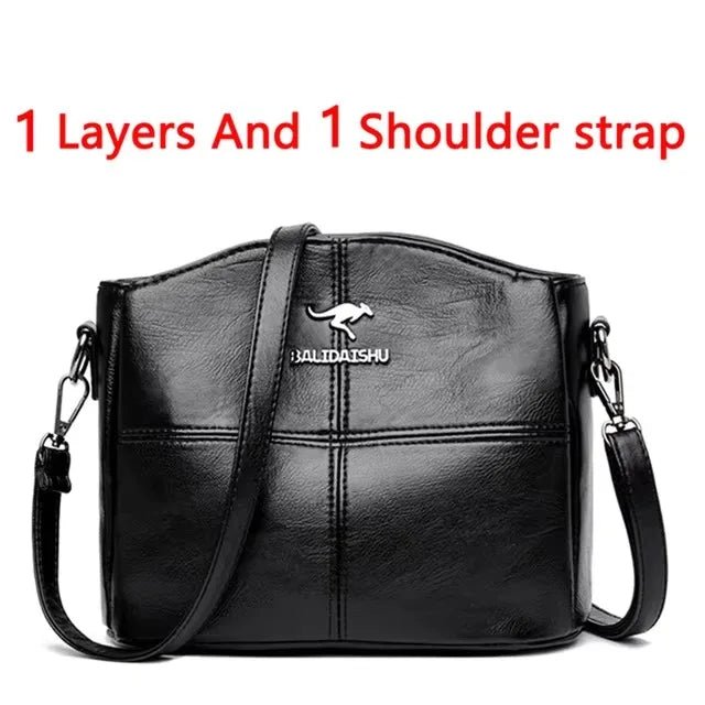 Genuine Leather Luxury Handbags for Women - Crossbody & Shoulder - dellidu.com - 1 Layer Black - Genuine Leather Luxury Handbags for Women - Crossbody & Shoulder - Genuine Leather Luxury Handbags for Women - Crossbody & Shoulder - 14:200002130#1 Layer Black - dellidu.com