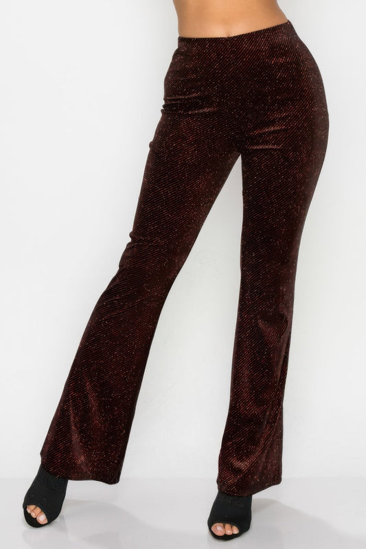 Glittery Flare High - Rise Elastic Pants - dellidu.com - S - product image - product image - 59211a.S - dellidu.com